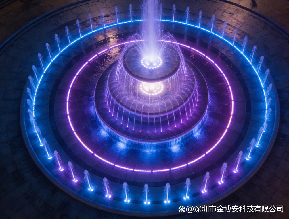 金博安JBOAN IP68防水12W幻彩霓虹灯带：为喷泉广场公园打造“水下光影艺术”新标杆(图1)