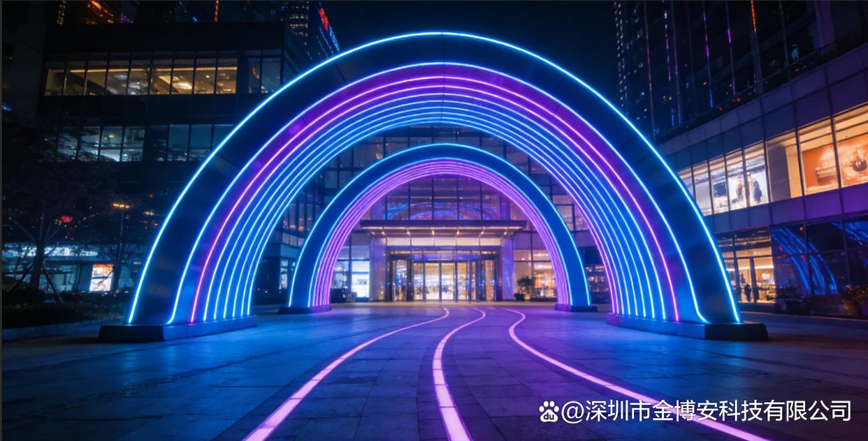 金博安JBOAN IP68防水12W幻彩霓虹灯带：为喷泉广场公园打造“水下光影艺术”新标杆(图2)