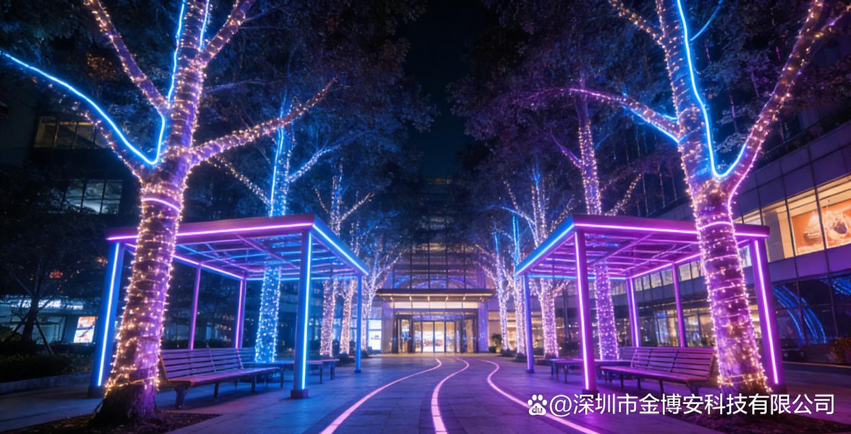 金博安JBOAN无光斑霓虹灯带：以抗紫外线与低维护成本，重塑主题公园互动光影体验(图2)