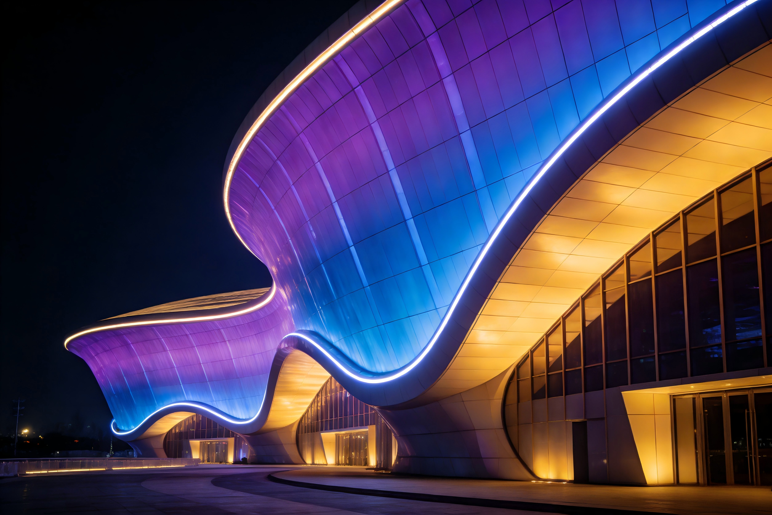 体育馆柔性洗墙灯亮化应用案例(图3)