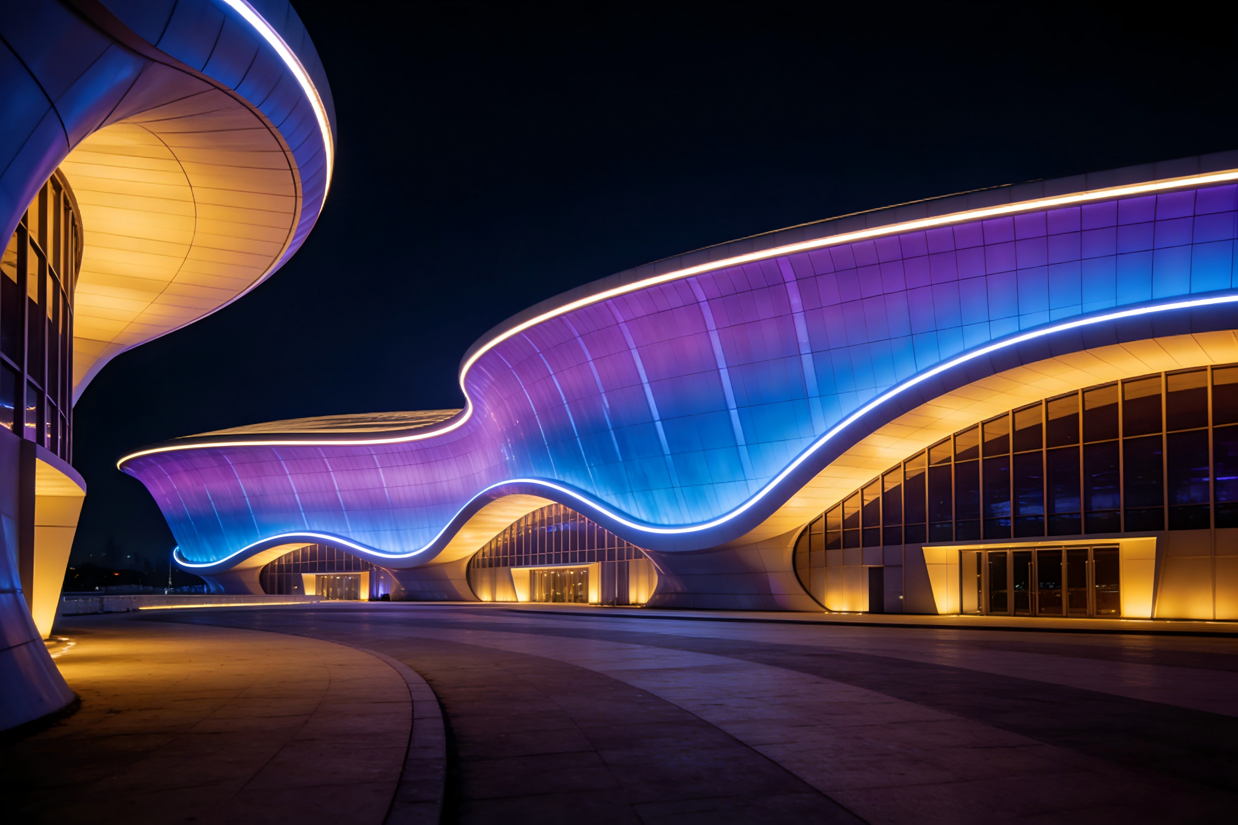 体育馆柔性洗墙灯亮化应用案例(图1)