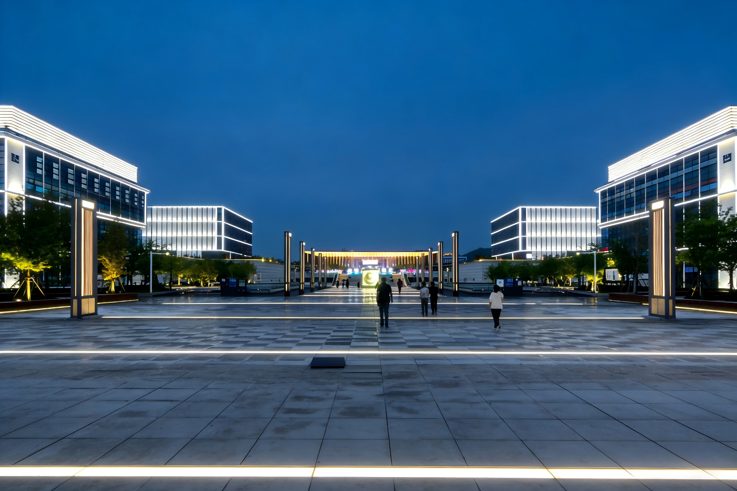 4000K 中性光亮化工程 金博安柔性洗墙灯与霓虹灯带应用(图3)