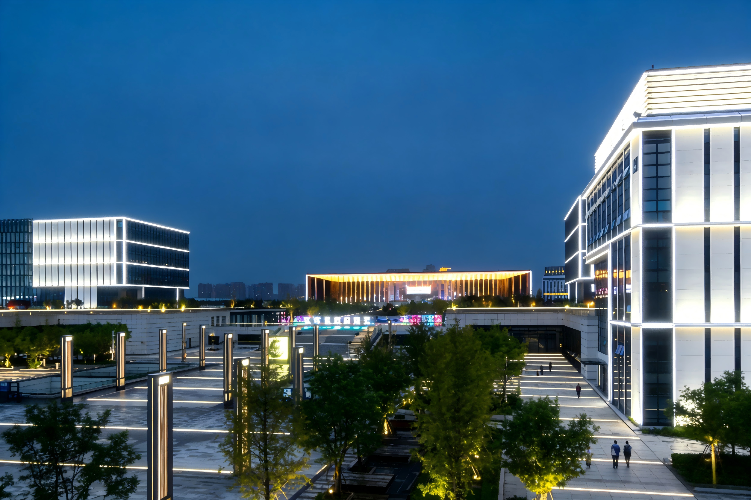 4000K 中性光亮化工程 金博安柔性洗墙灯与霓虹灯带应用(图4)