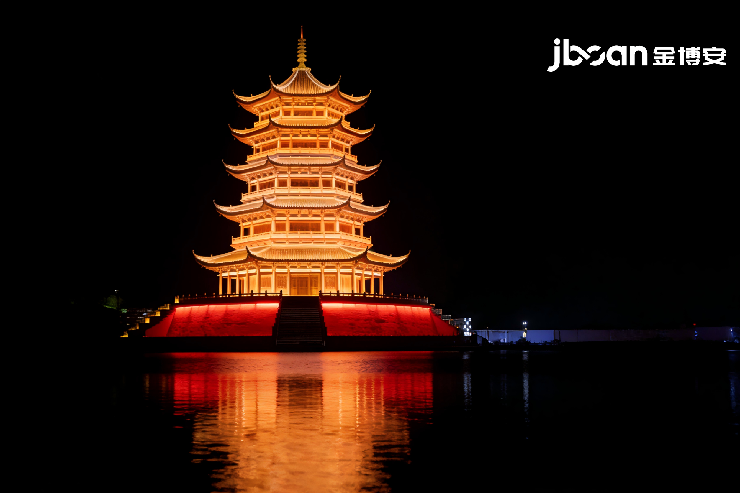 金博安24W RGBW四合一柔性洗墙灯赋能塔楼建筑