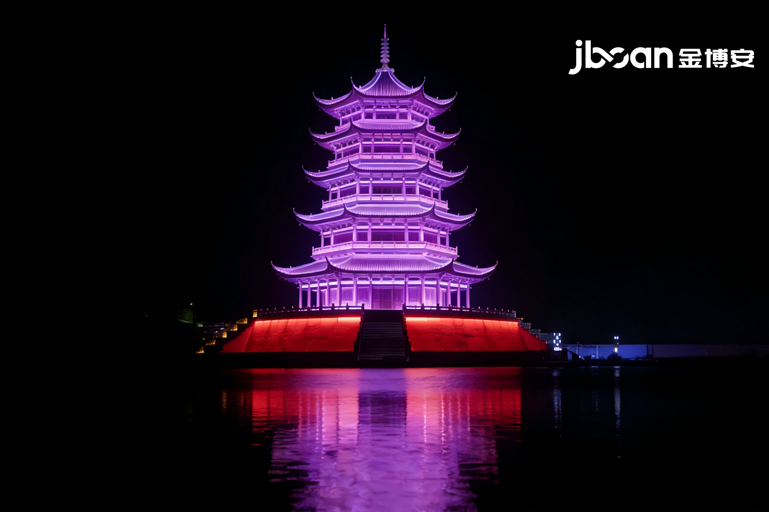 金博安24W RGBW四合一柔性洗墙灯赋能塔楼建筑(图7)