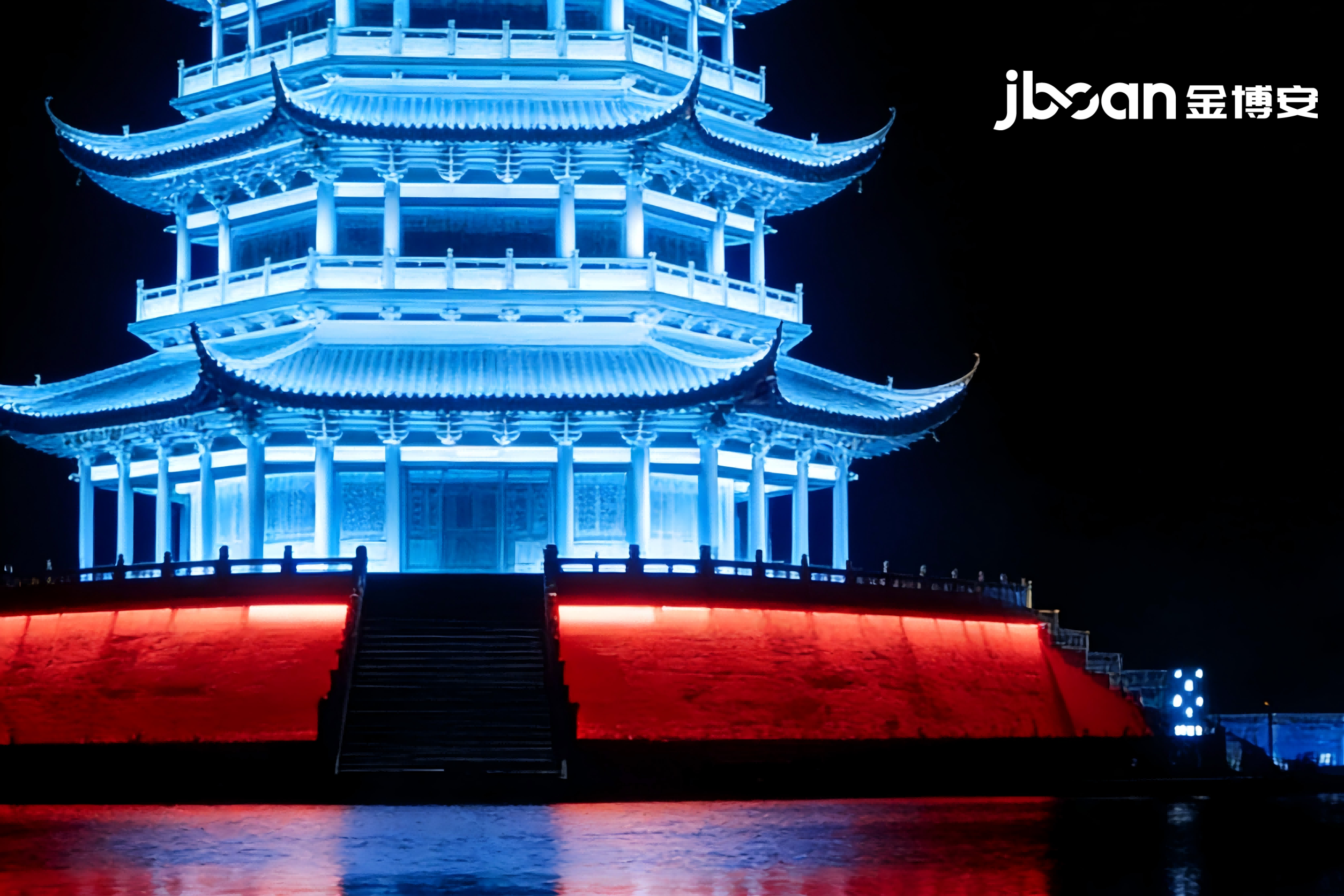 金博安24W RGBW四合一柔性洗墙灯赋能塔楼建筑(图6)