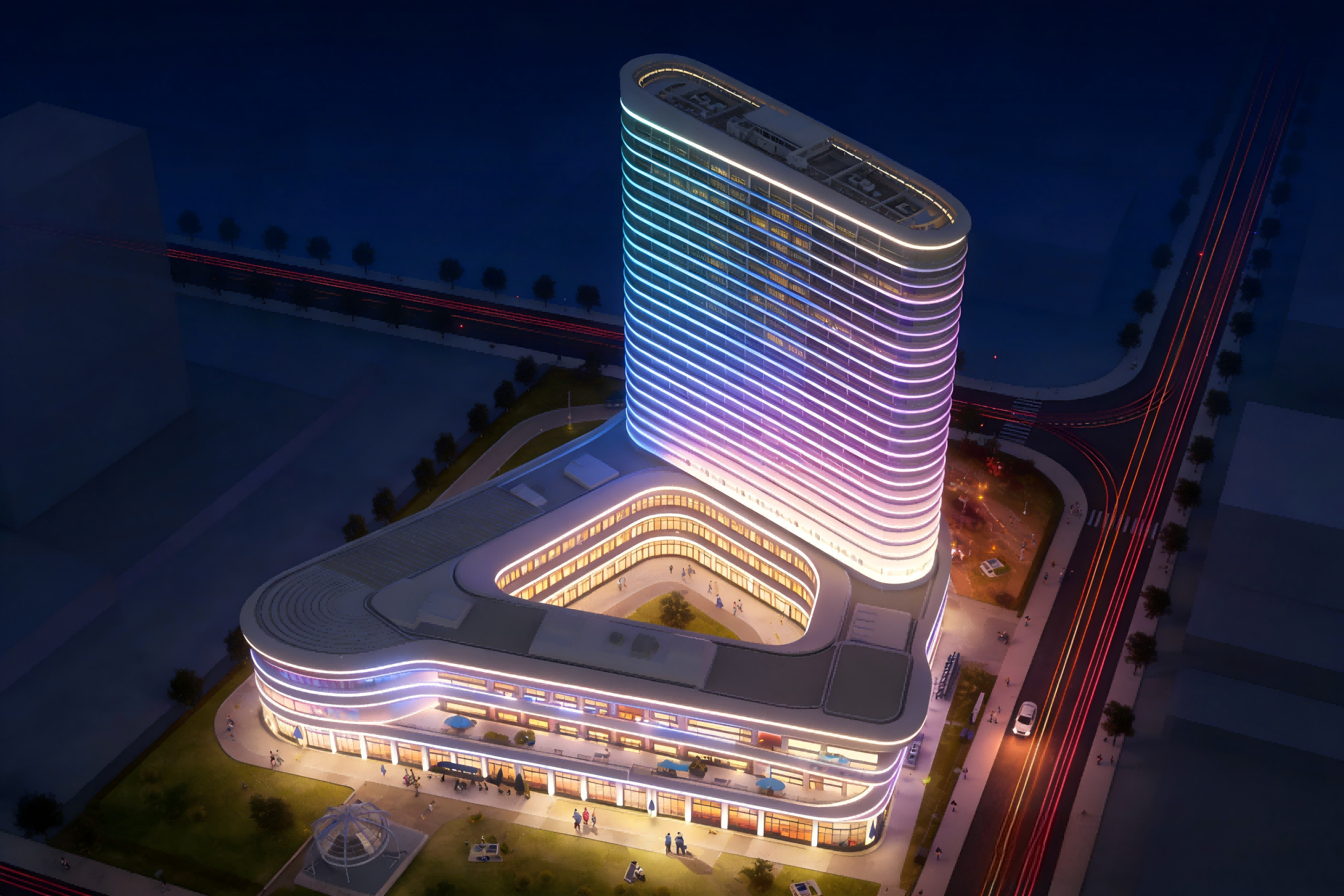 一座商场，一种节日光影 —— 金博安亮化方案(图4)