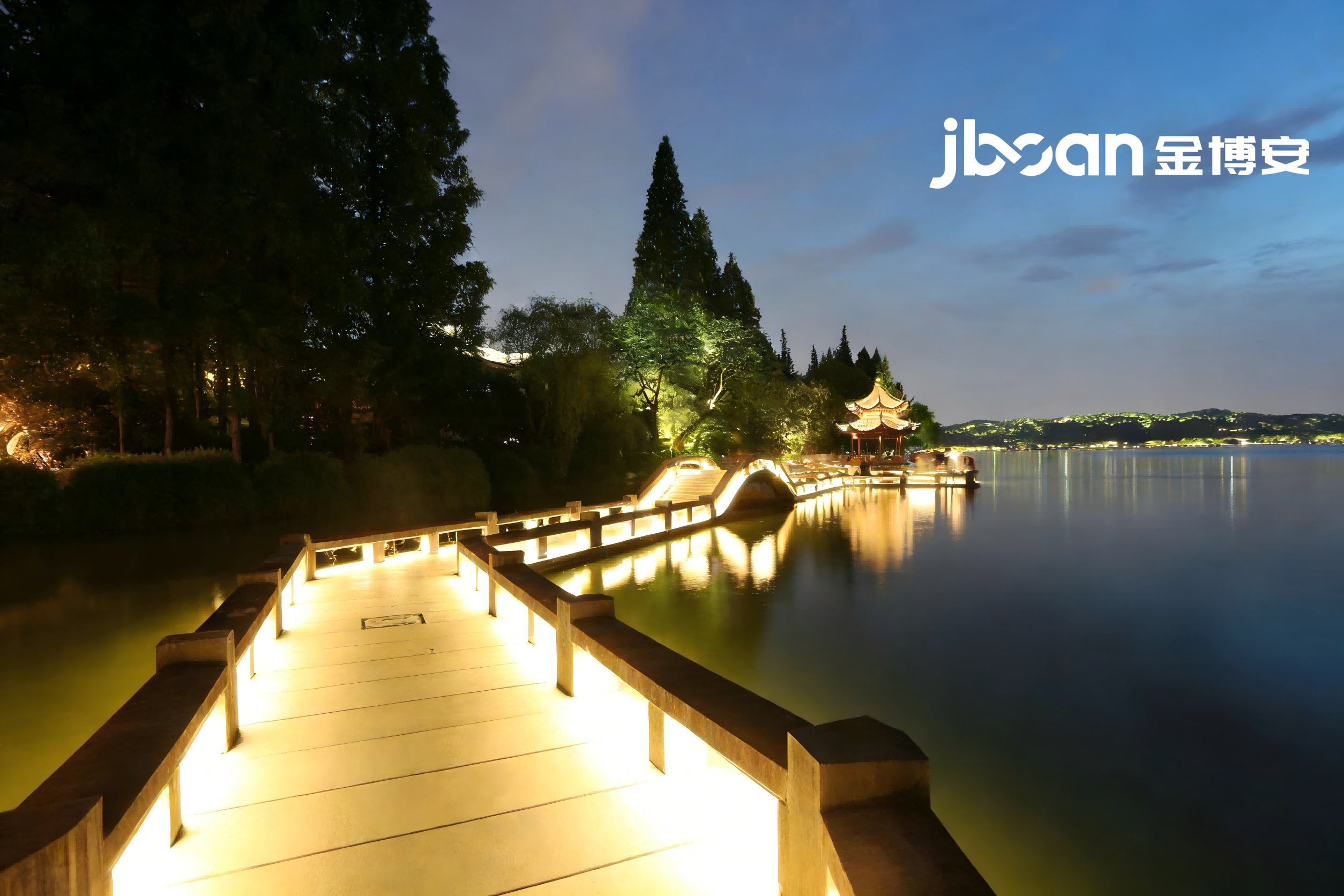 ​JBOAN金博安：IP68级柔性霓虹+3000K暖光，点亮西湖廊桥诗意夜景(图2)