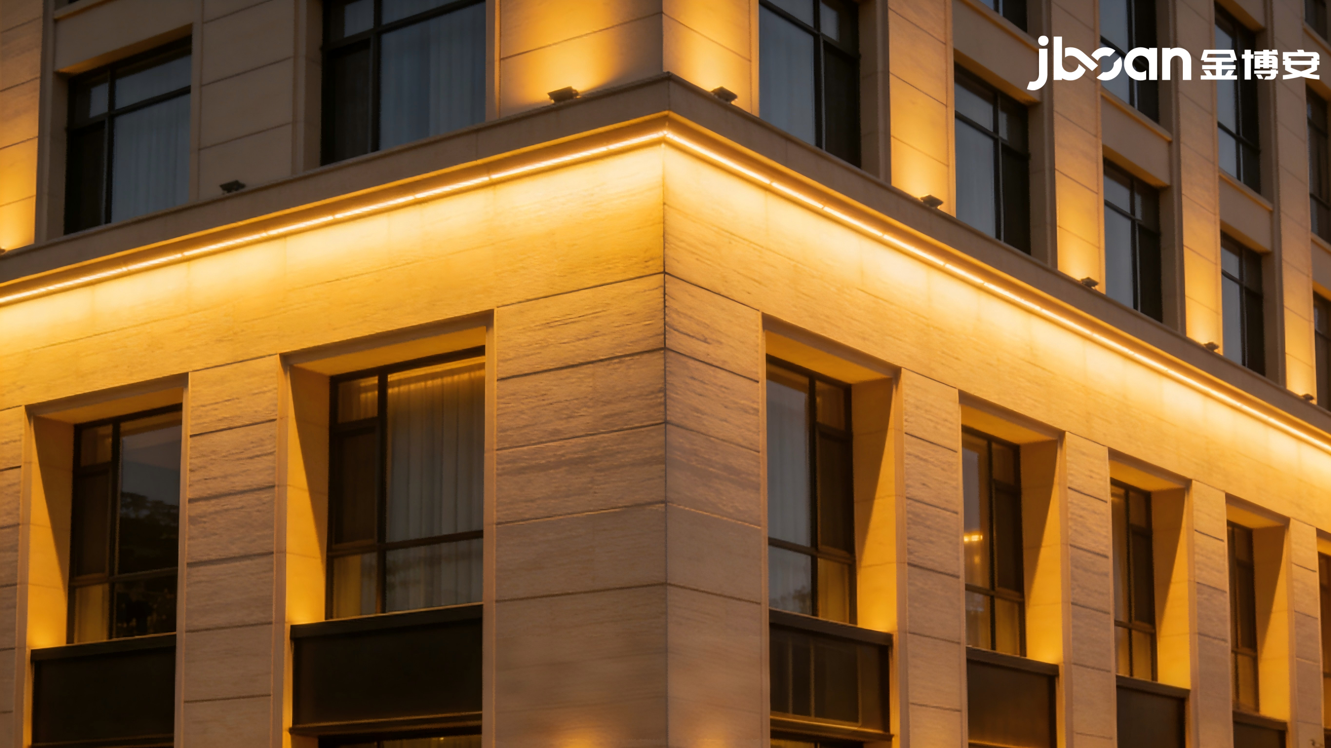 高端酒店外墙照明：JBOAN金博安LED柔性洗墙灯暖光舒适又高级(图3)