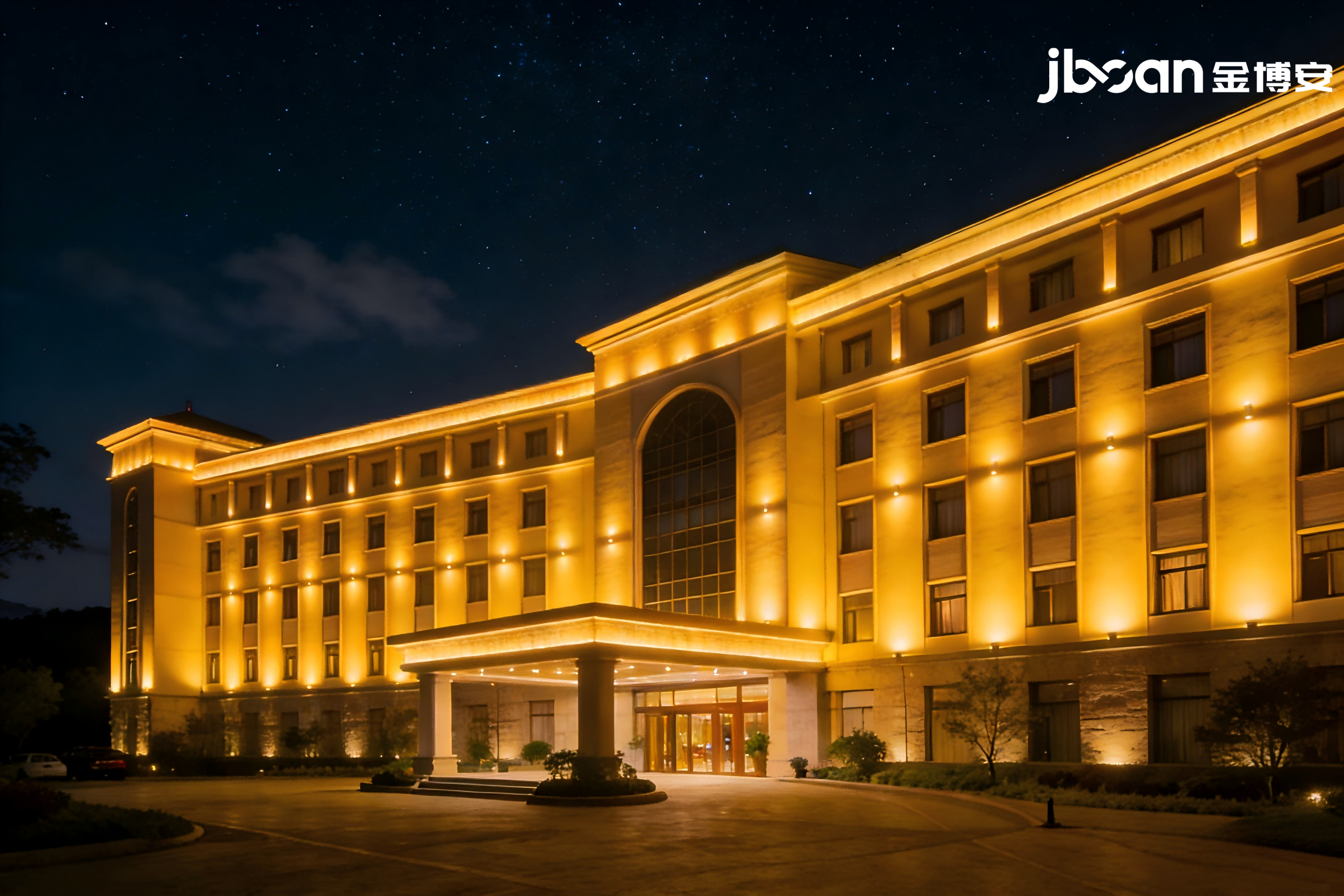 高端酒店外墙照明：JBOAN金博安LED柔性洗墙灯暖光舒适又高级(图4)