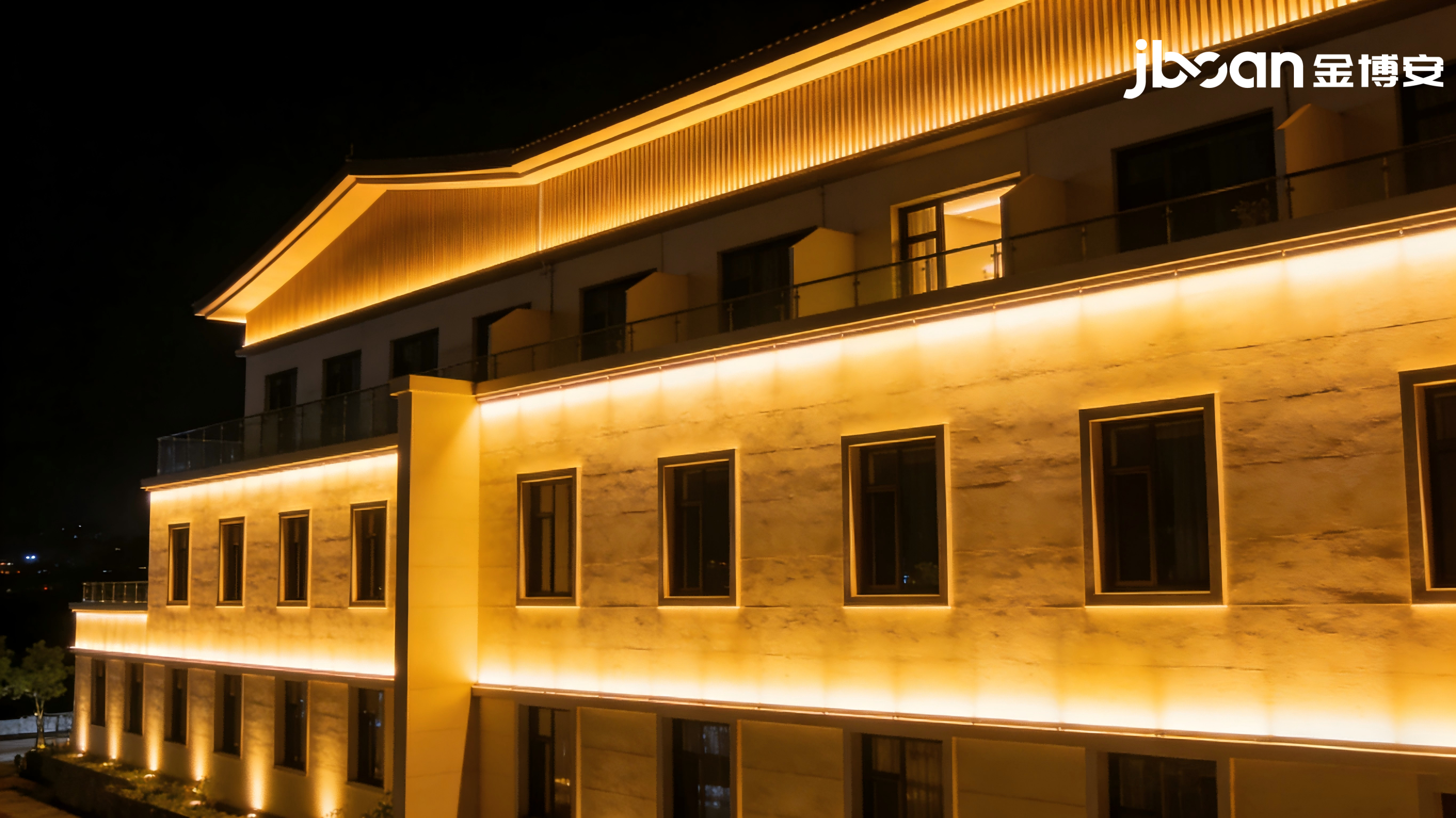 高端酒店外墙照明：JBOAN金博安LED柔性洗墙灯暖光舒适又高级(图5)
