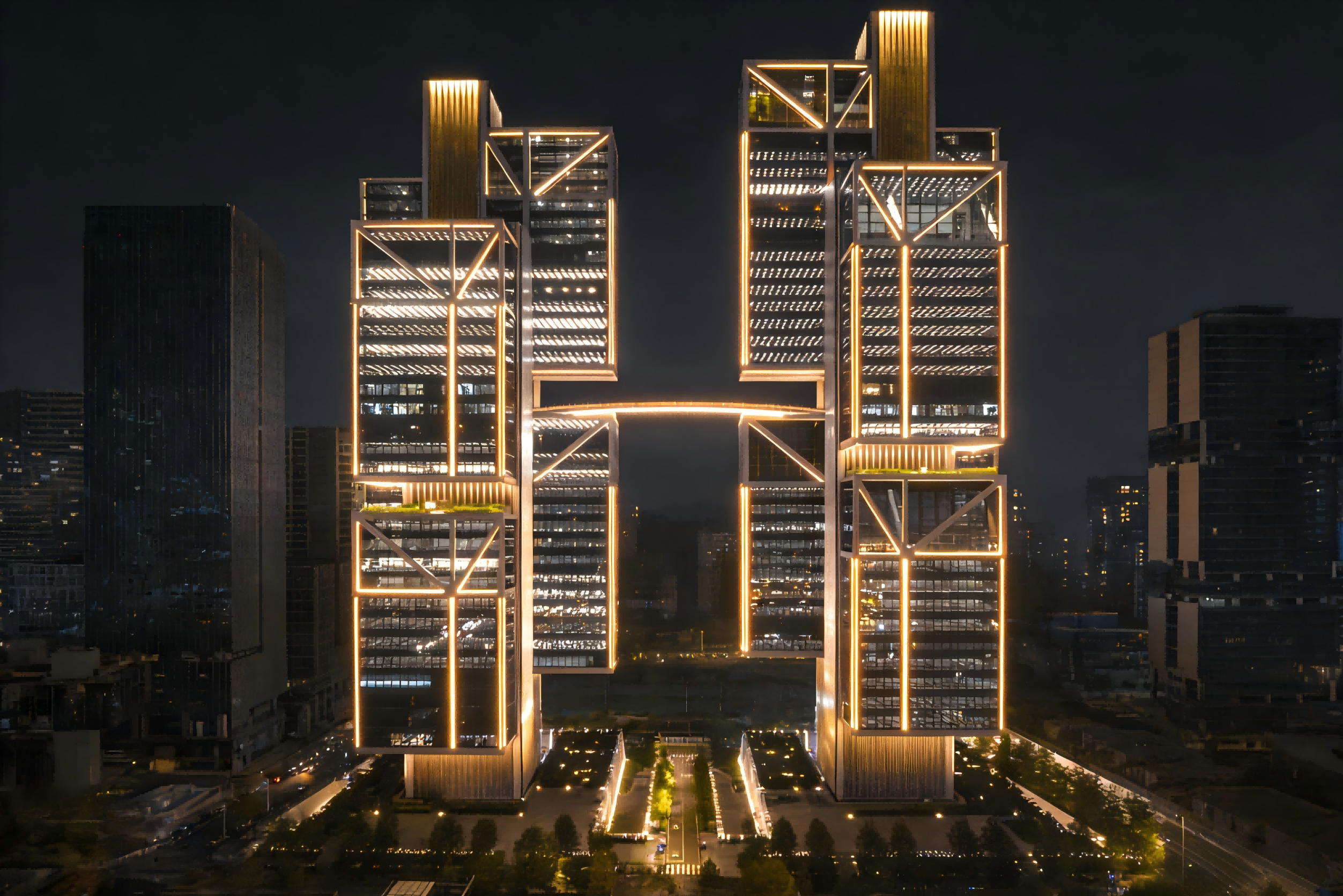 JBOAN金博安柔性LED霓虹灯：商务大厦高适应性