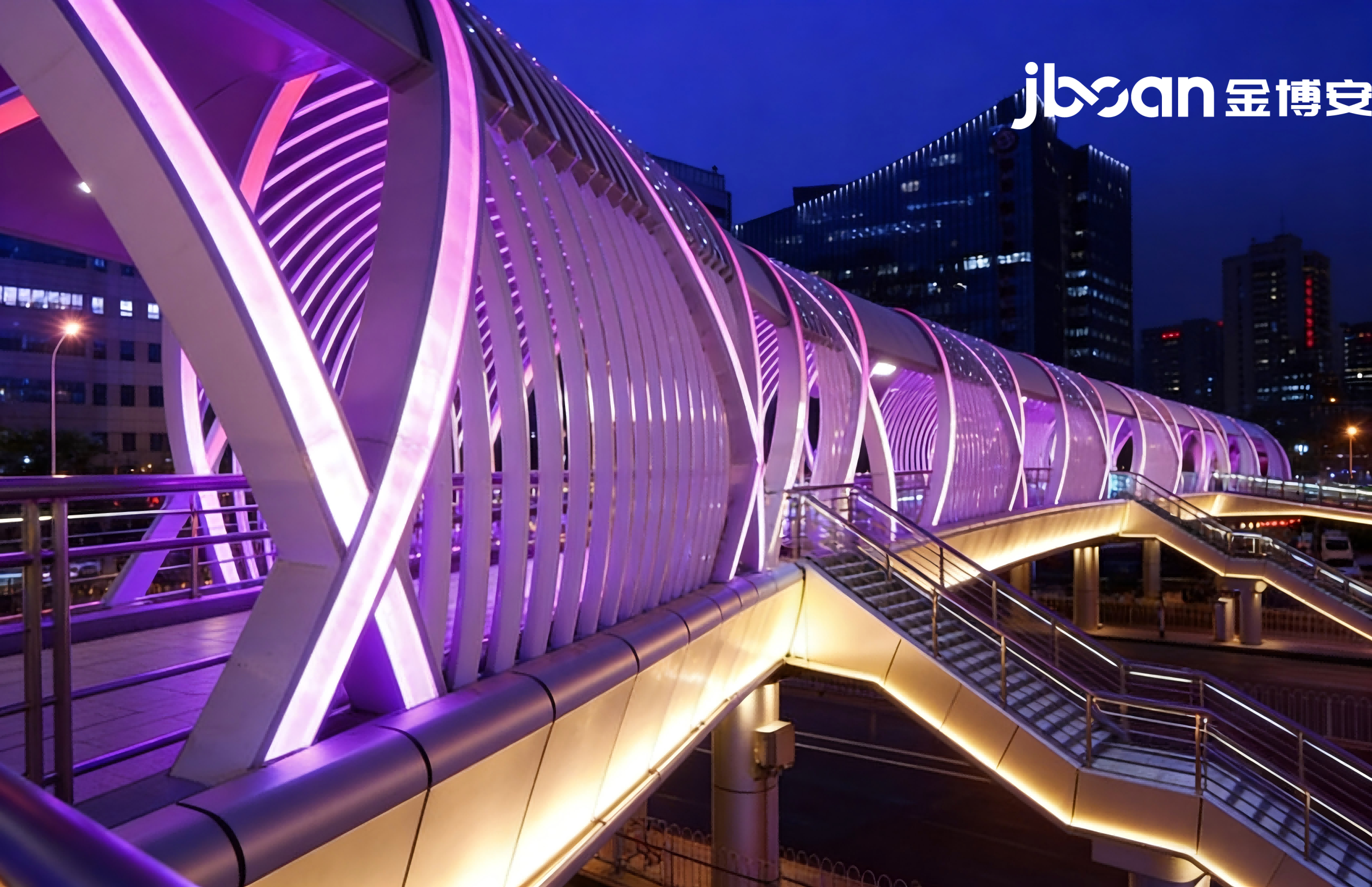 JBOAN金博安柔性霓虹灯打造梦幻天桥(图3)