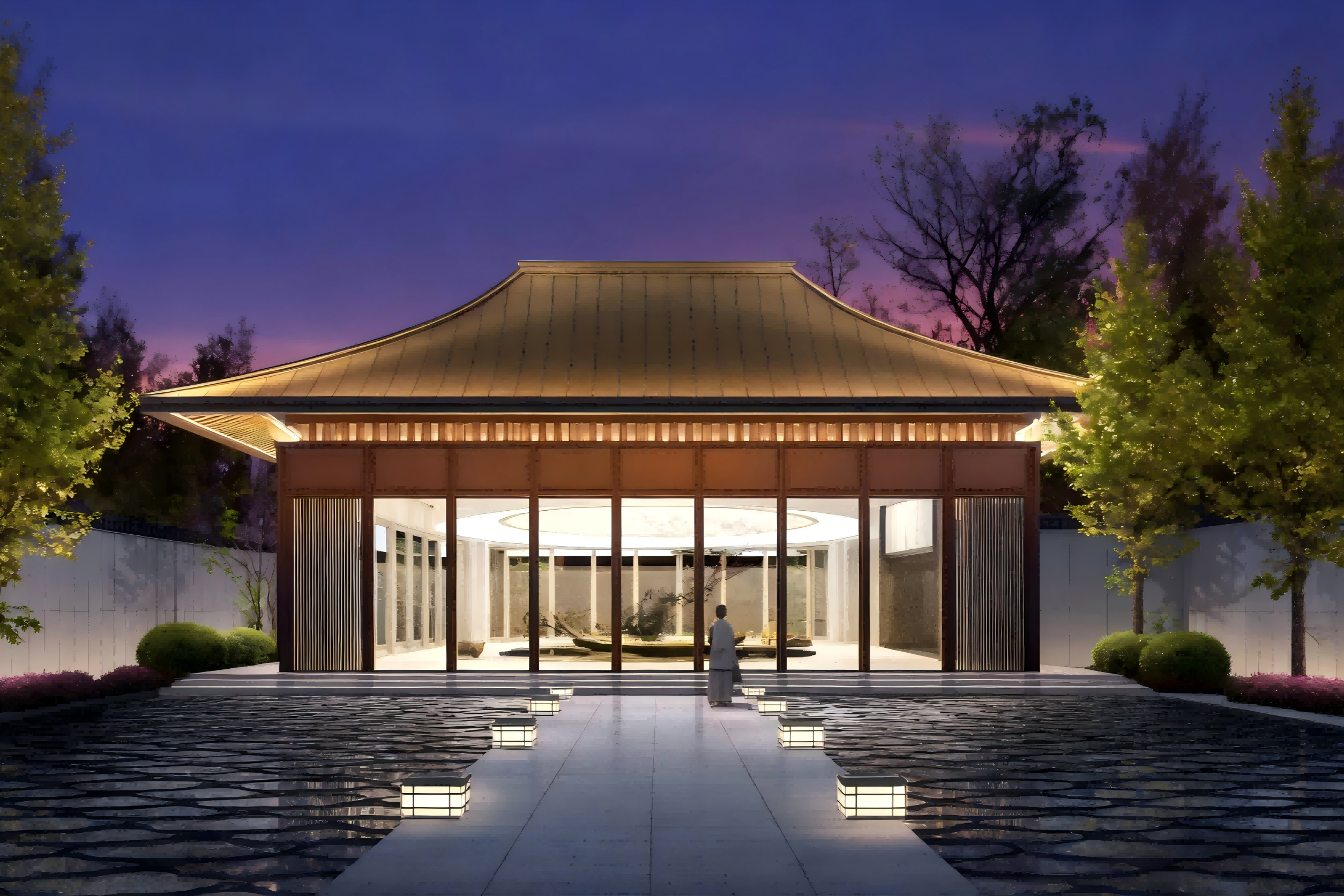 生活美学馆的连廊 JBOAN金博安柔性产品LED霓虹灯造就空间美