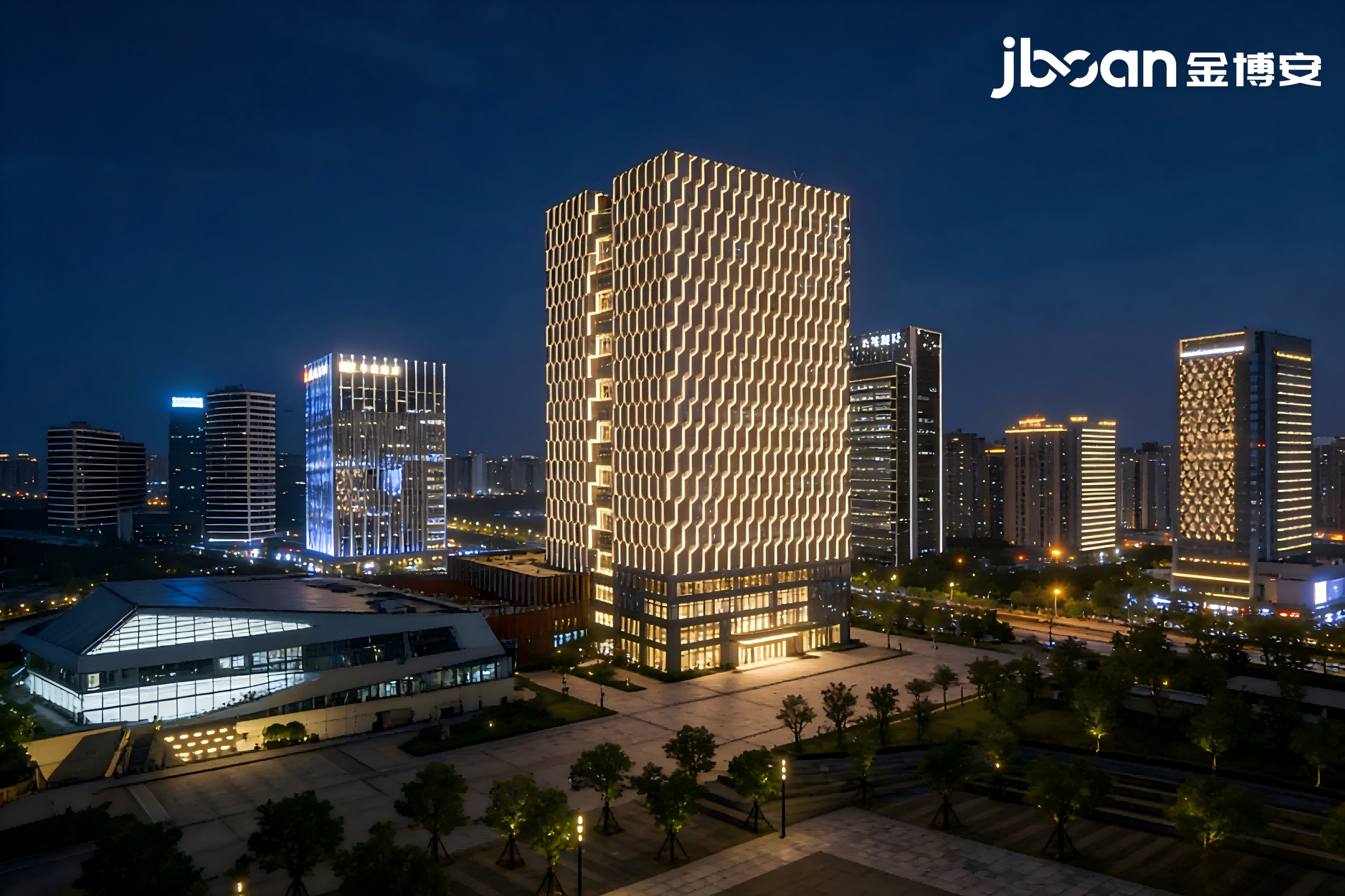 JBOAN金博安LED柔性霓虹灯RGBW 商务大厦案例