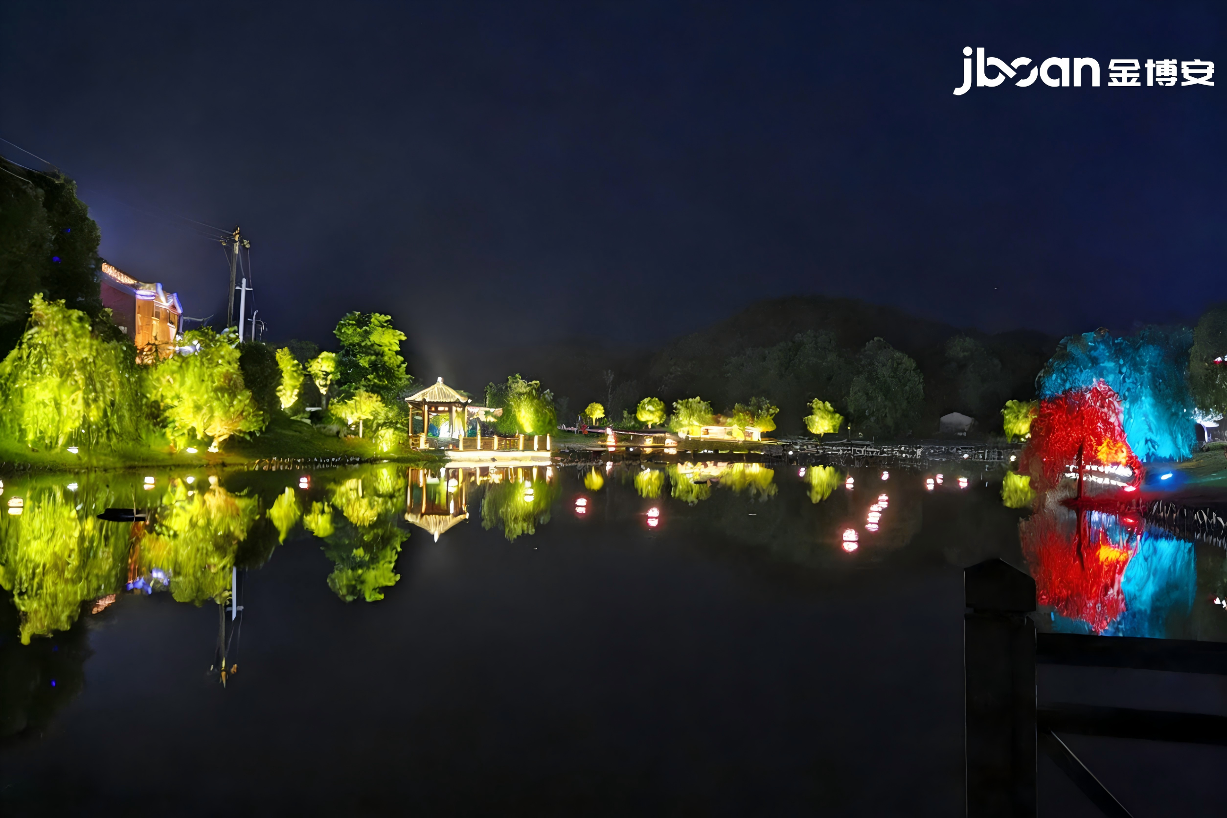 JBOAN金博安长沙清水塘湿地公园景观夜景亮化照明