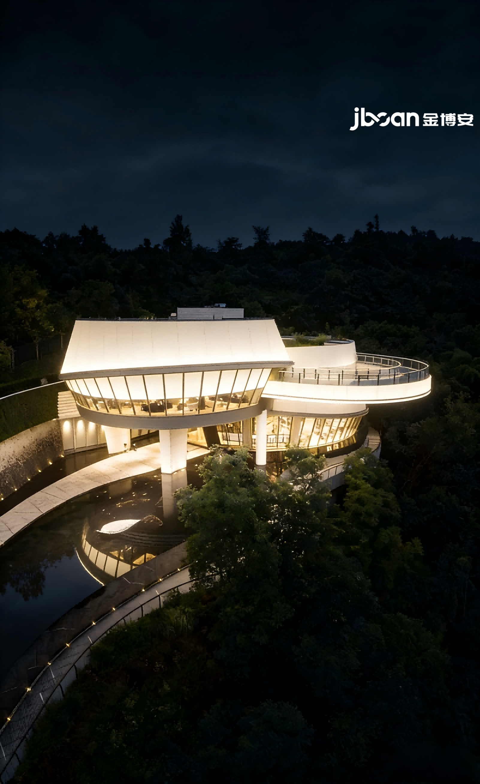 金博安柔性光影赋能重庆舜山府，点亮低密高端人居夜景(图2)