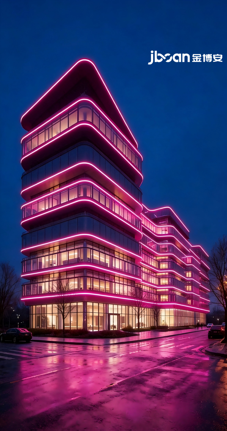 金博安RGBW柔性霓虹,点亮天津科创园办公楼智慧夜景(图4) 金博安RGBW柔性霓虹,点亮天津科创园办公楼智慧夜景(图4)
