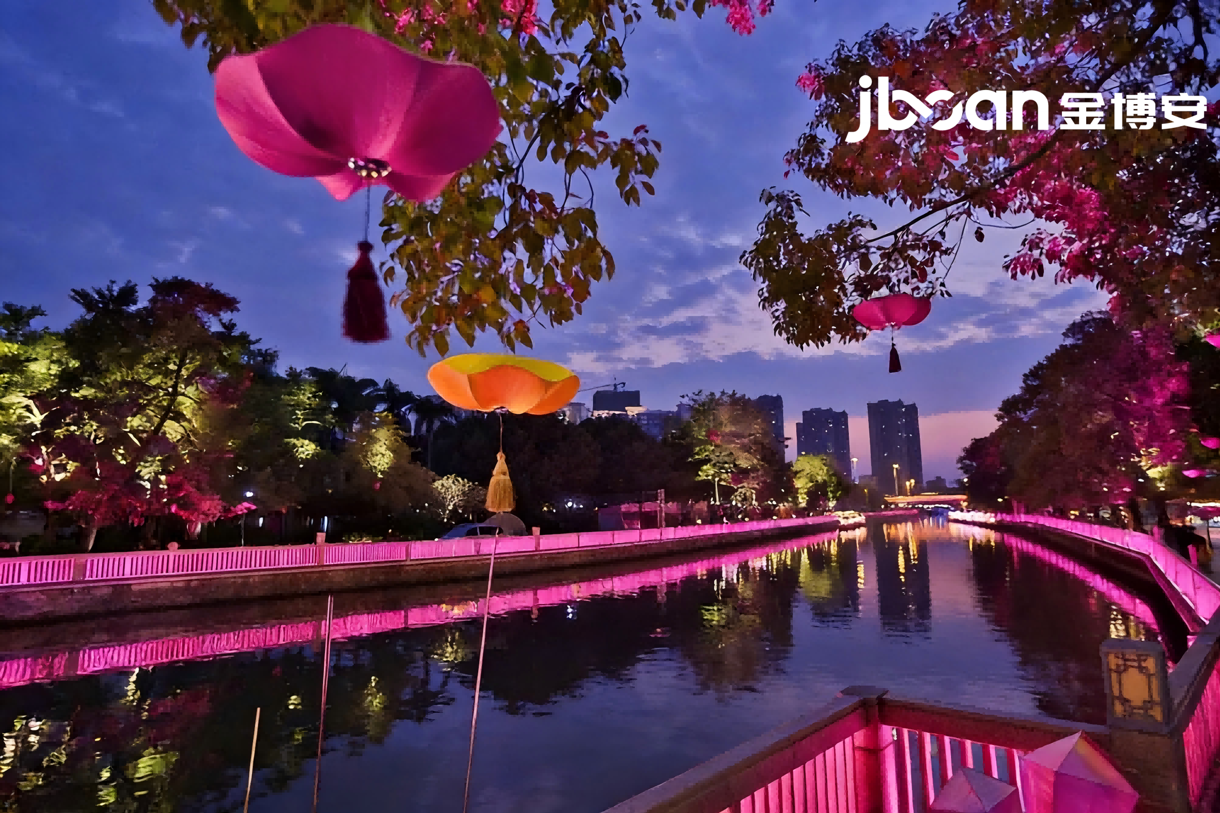 金博安RGBW柔性洗墙灯，点亮佛山里水一河两岸水岸夜景新画卷(图2)