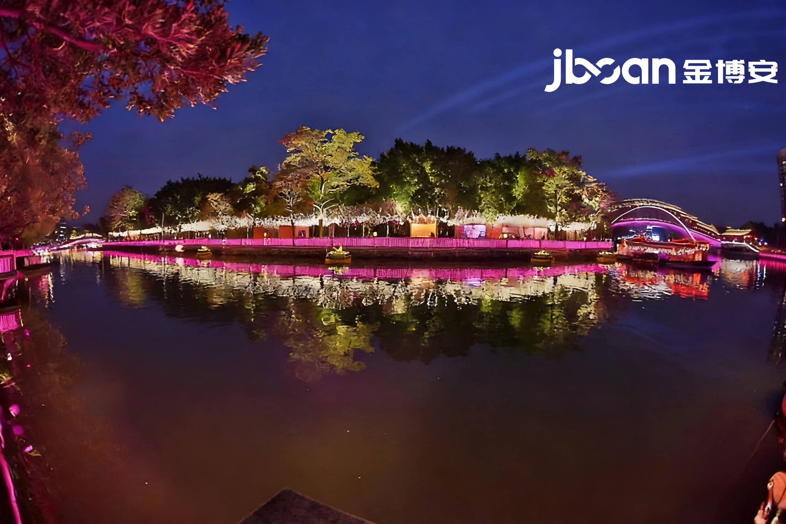 金博安RGBW柔性洗墙灯，点亮佛山里水一河两岸水岸夜景新画卷(图3)