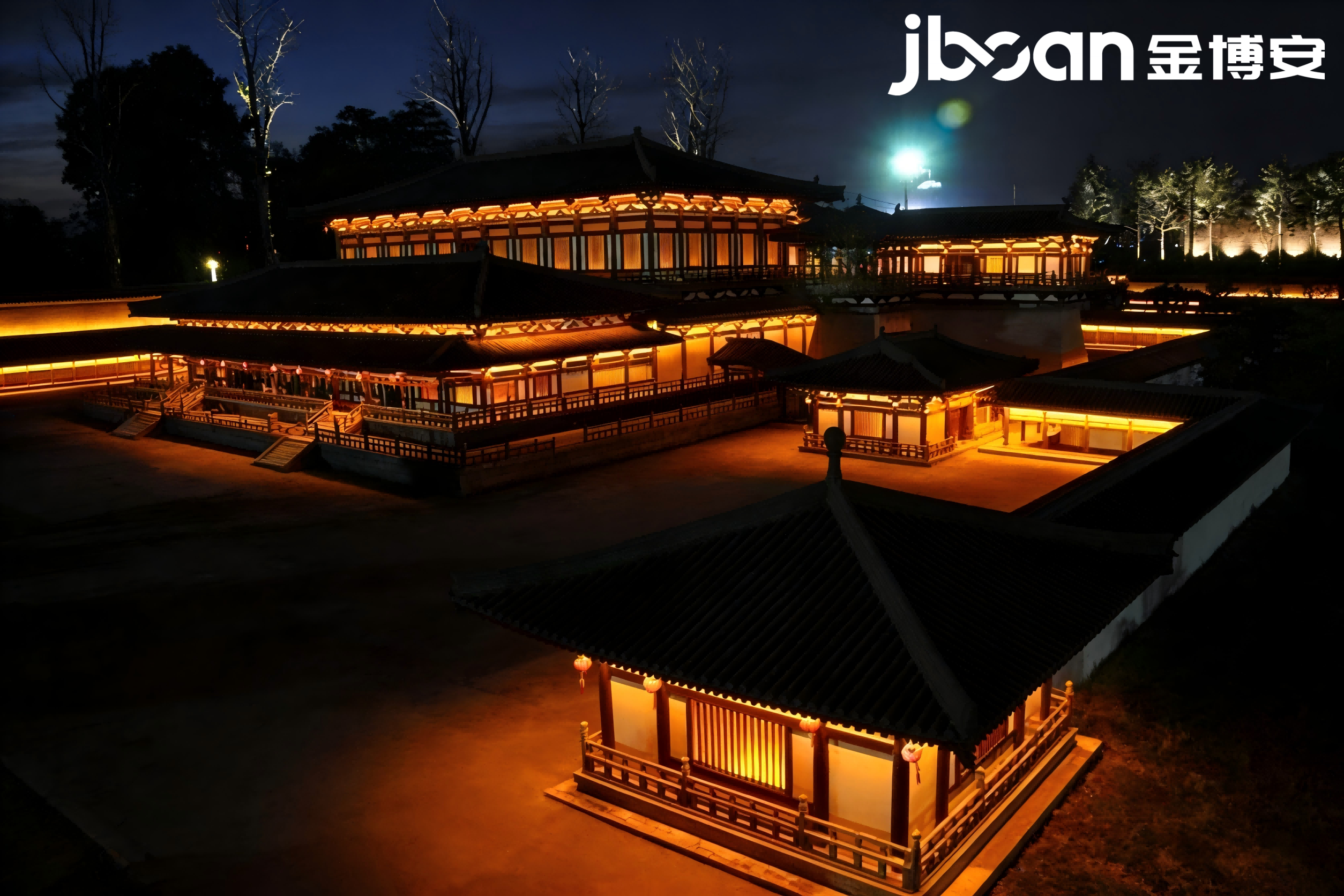 金辉映千宫,古韵耀长安|JBOAN金博安点亮大明宫遗址夜景(图1) 金辉映千宫,古韵耀长安|JBOAN金博安点亮大明宫遗址夜景(图1)