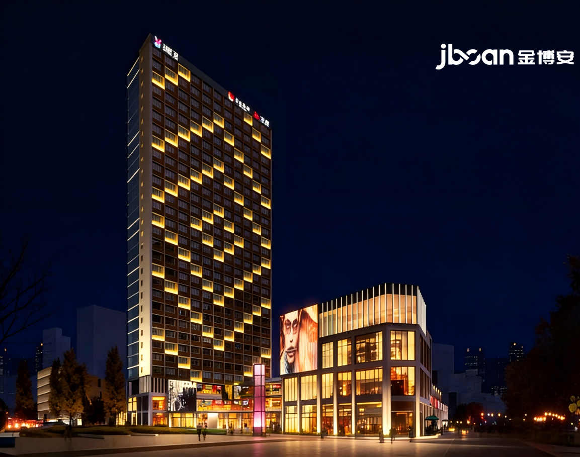 暖光筑城，智控焕新｜JBOAN金博安点亮成都百维广场商业夜景(图4)