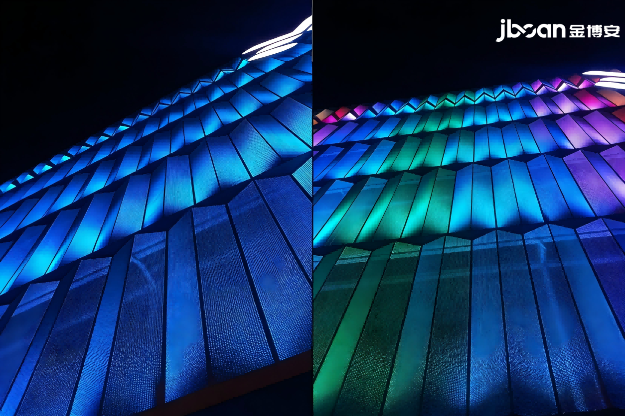 光筑潮向，彩映百维｜JBOAN金博安点亮成都百维广场售楼中心夜景(图1)