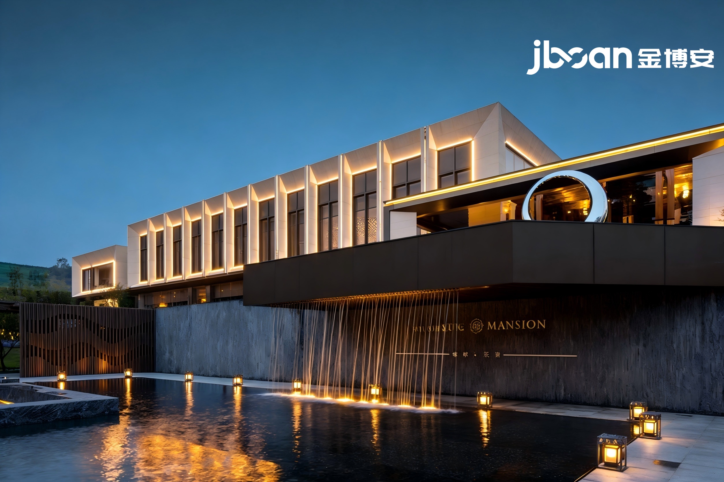 暖光映府院，灯耀吴越风｜JBOAN金博安匠造临安旭辉·吴越府夜景亮化(图2)