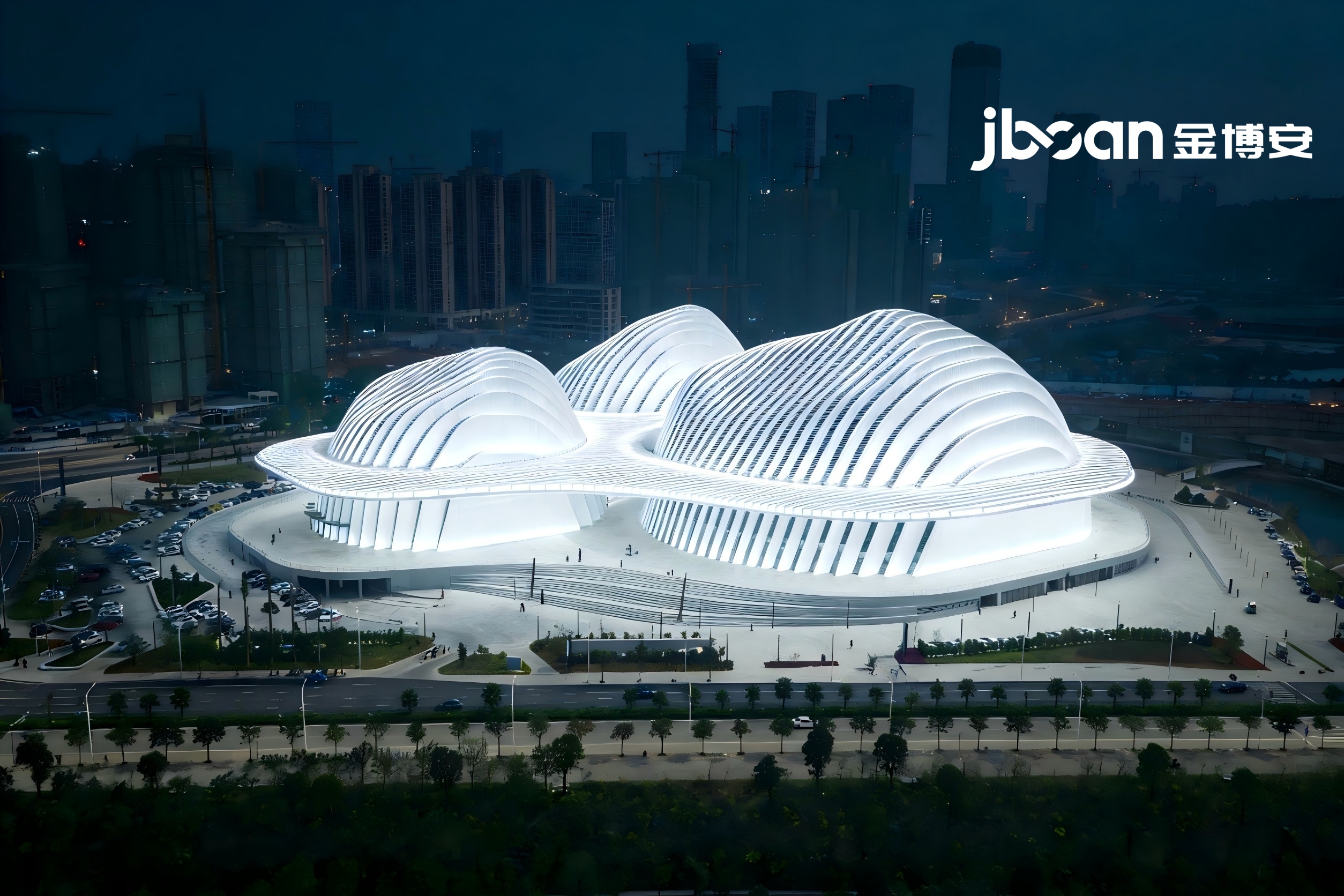 金博安4000K柔性DMX512洗墙灯：点亮广西文化艺术中心的光影诗章(图1)