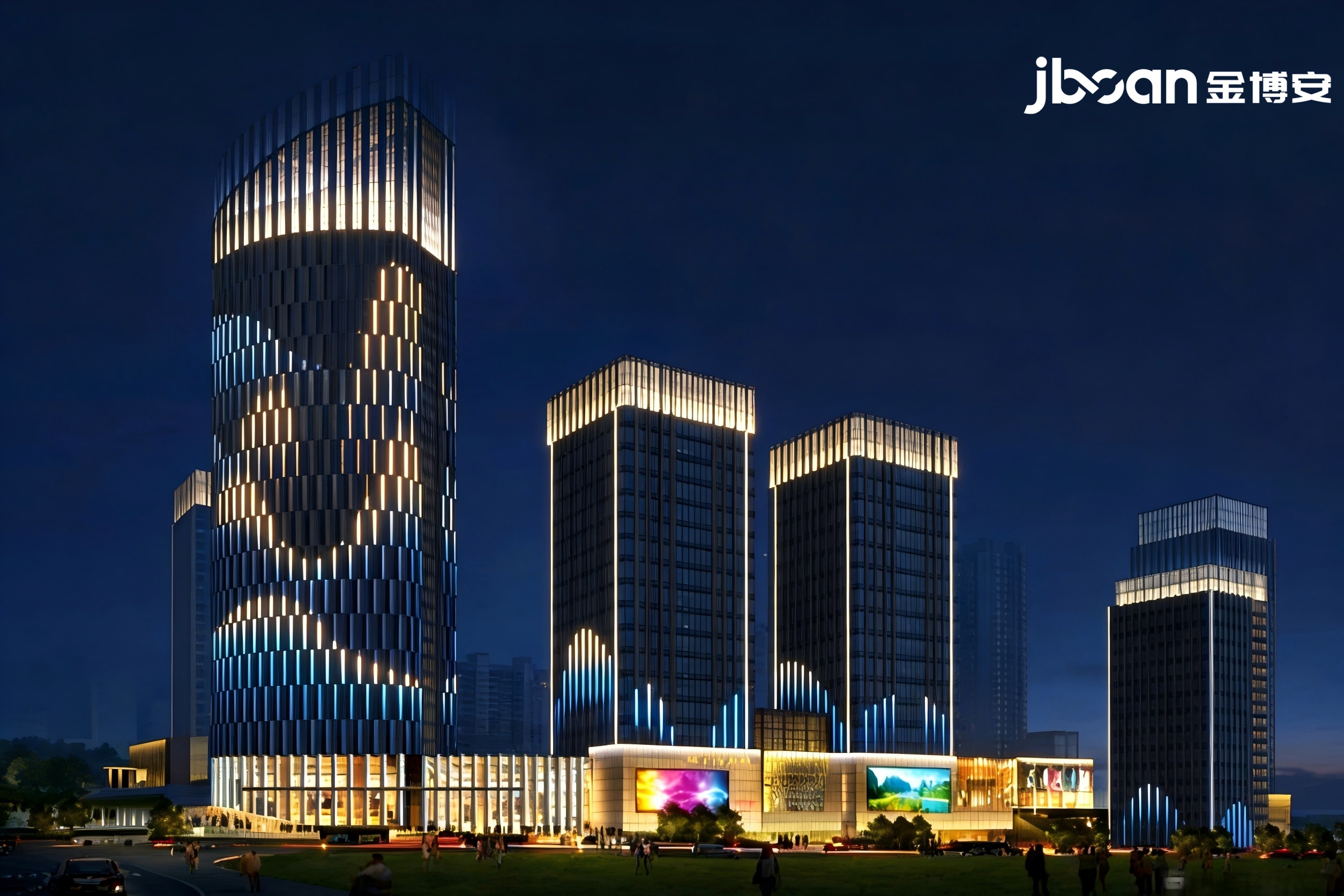 JBOAN金博安 点亮都市商务封面——南宁五象新区商务街亮化提升工程(图1) JBOAN金博安 点亮都市商务封面——南宁五象新区商务街亮化提升工程(图1)