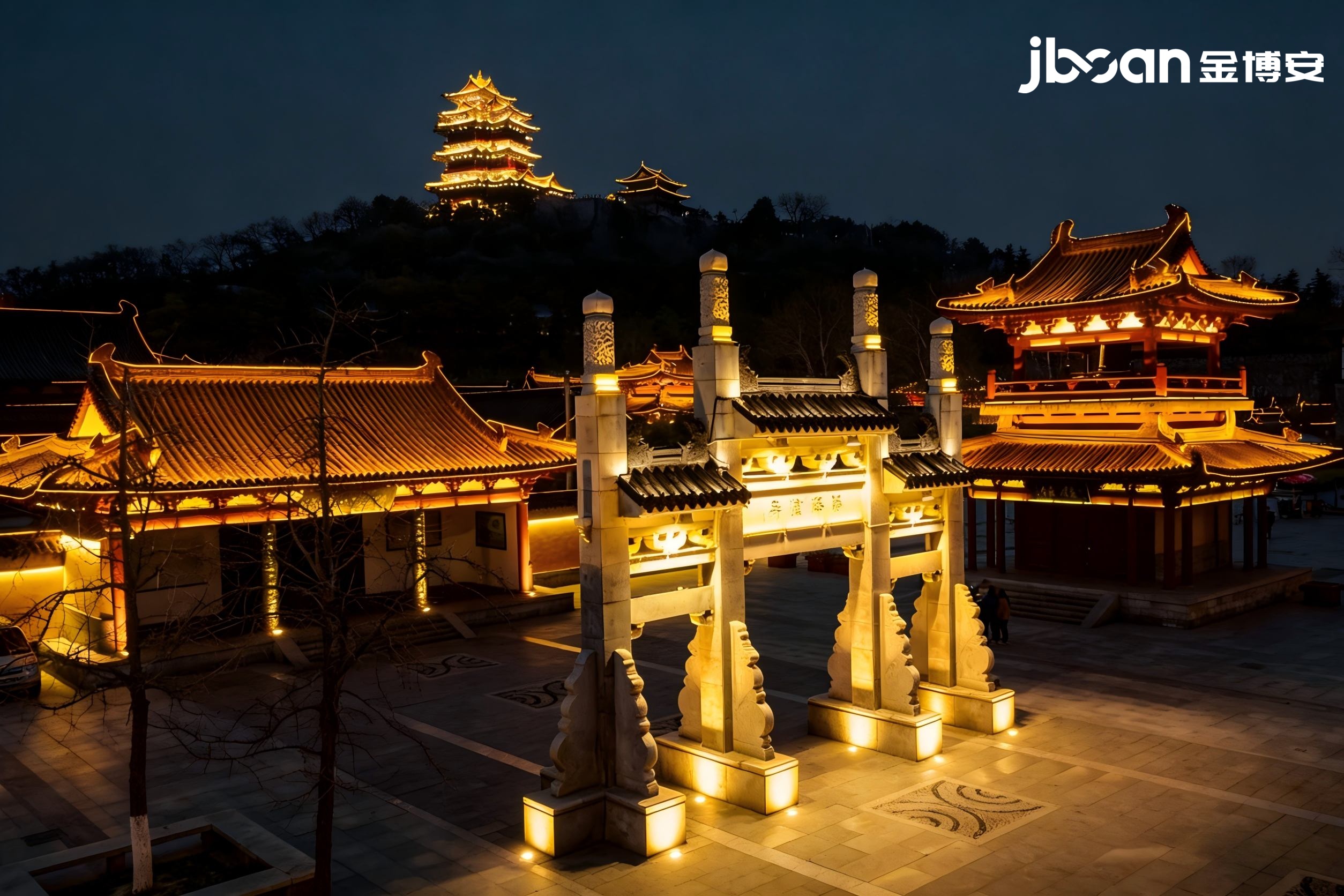 金博安3000K柔性洗墙灯 点亮南京阅江楼景区 焕活古建夜景新韵味(图2) 金博安3000K柔性洗墙灯 点亮南京阅江楼景区 焕活古建夜景新韵味(图2)