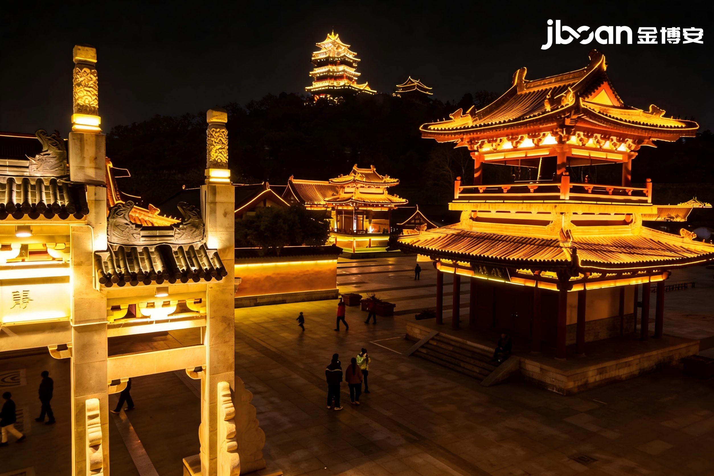 金博安3000K柔性洗墙灯 点亮南京阅江楼景区 焕活古建夜景新韵味(图4) 金博安3000K柔性洗墙灯 点亮南京阅江楼景区 焕活古建夜景新韵味(图4)